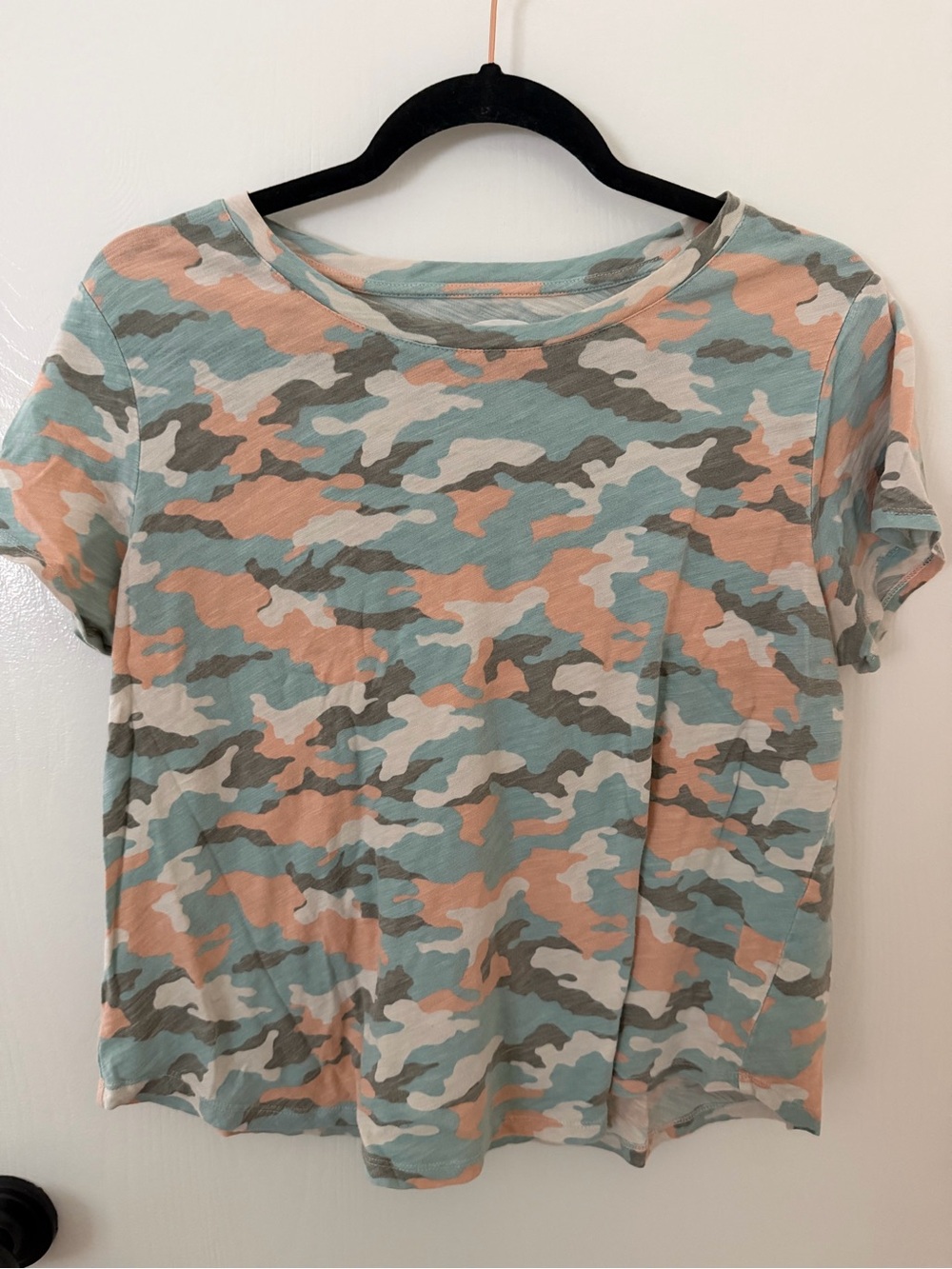 Old Navy Kids Pastel Camo Tee - Mint Green, Peach & Light Gray